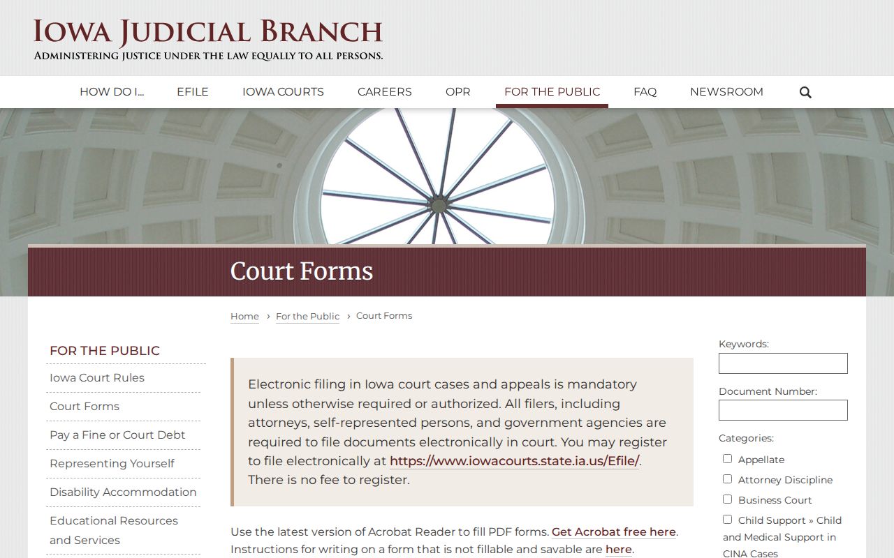 Newell criminal records Iowa Judicial Branch court forms